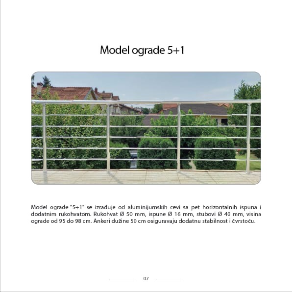 Model ograde 5+1 — Alu Cop Zdravković