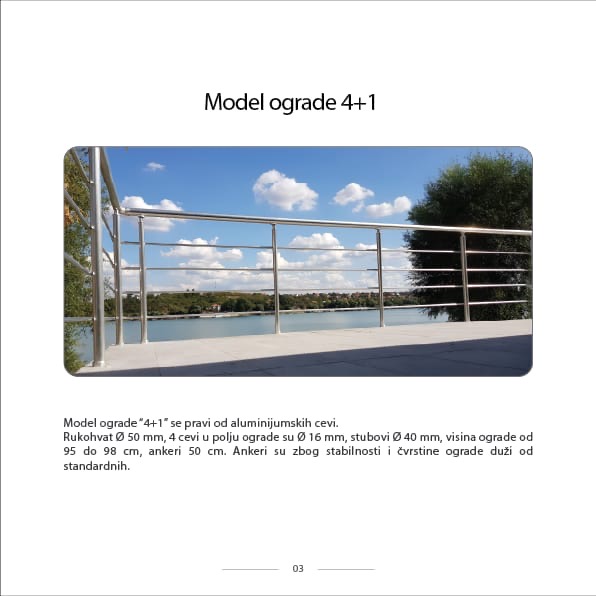 Model ograde 4+1 — Alu Cop Zdravković